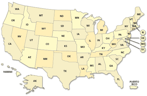 Map of the United States